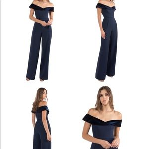 Black halo navy jumpsuit